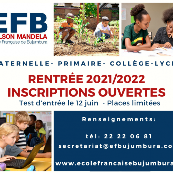 Ouverture des inscriptions pour la rentrée scolaire 2021/22